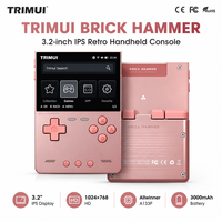 Konsol Game Genggam Retro TRIMUI Brick Hammer 3.2 Inch IPS Linux A133P Cangkang Logam WiFi Tombol RGB Backlit