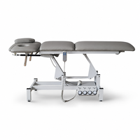 Cama de Masaje Eléctrica de 3 Motores con Marco Cuadrado de Acero, Reposacabezas con Resorte de Gas, Mesa de Tratamiento para Quiropráctica, Fisioterapia, Salón de Belleza y Spa