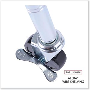 Alera Casters for <b>Wire</b> Shelving Set of 4 125 Lbs. Per Caster Black Polyurethane-for Outdoor Industrial & Hospital Use - Product Image 6