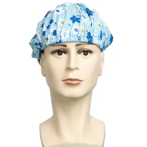 批发药房医生医疗外科手术帽护理磨砂医用帽子可调节沙龙宠物诊所帽