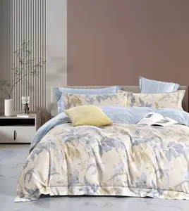 Popular 100% cotton bedding set customized semi-reactive printed bedline duvet cover set