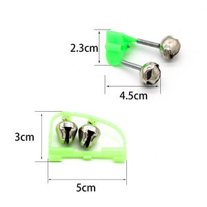 XY-549 Bow Shaped Alarm <b>Bell</b> Clip On 5.7g 7g Double <b>Bell</b> Stainless Steel Mechanical Ocean Rock Fishing Tackle Accessory - Product Image 2