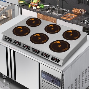 Commercial 3500W High Power Double Burner Induction Cooker Stainless Steel Kitchen Stove Electric Battery Operated Household - Product Image 1