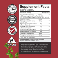 OEM Horny Goat Weed 1000mg Capsules XXTRA Strength Herbal Complex Tribulus Maca Supplément pour la performance masculine, l'énergie et l'endurance
