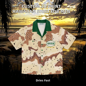 Camisa Hawaiana con Logotipo Personalizado, Impresión Digital 3D para Hombre, Camiseta de Manga Corta con Botones, Totalmente Estampada, Talla XL, Informal, Veraniega, Ecológica - Product Image 2