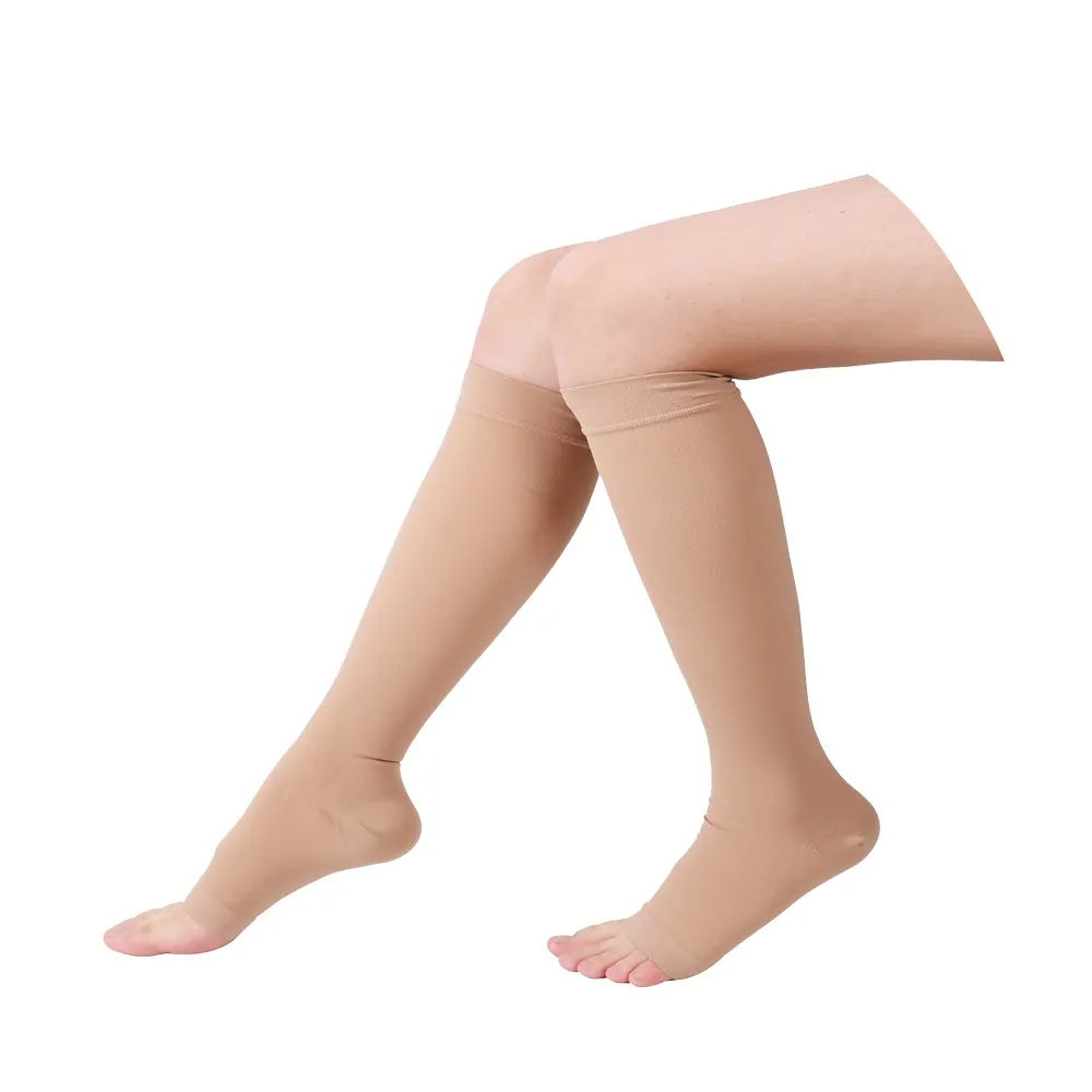 Medical compression thigh high stocking extra strength 20-30 mmHg compression varicose veins socks varices for surgery open toe
