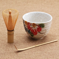 Accessoires de thé en bambou naturel Chasen fouet Matcha 3kits brosse outil thé traditionnel set de cuillère