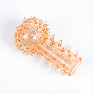 Anillos de Dedo con Púas de Cristal Wolf Fang, Anillo para Retrasar la Eyaculación, Producto para Adultos, Goma Suave Rosa - Product Image 4