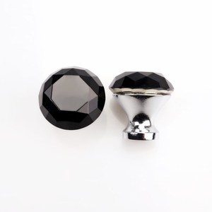 Tirador Pequeño de Cristal Hecho a Mano de Aleación de Zinc Moderno de un Solo Agujero para Gabinetes, Cajones, Armarios, Cómodas, Cocinas y Baños - Product Image 3