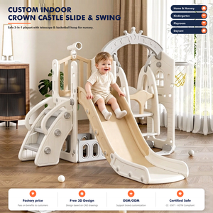 Scivolo per <span class=keywords><strong>Bambini</strong></span>, Parco Giochi Interno, Set Altalena e Scivolo in Plastica, Casetta Gioco per <span class=keywords><strong>Bambini</strong></span>, Giocattoli all'Ingrosso OEM per Casa, Asilo Nido, Scuola Materna, Giardino - Product Image 1