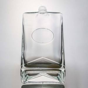 Botella de Licor de Vidrio Transparente Super Flint con Logotipo Personalizado, 500ml 750ml, Envase Cuadrado Vacío para Whisky, Vodka, Ginebra, <span class=keywords><strong>Guala</strong></span> - Product Image 4