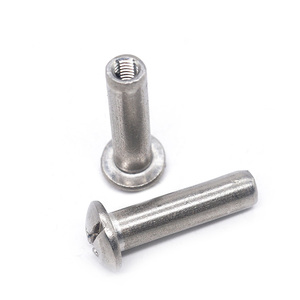 Pasadores de <span class=keywords><strong>remache</strong></span> de espiga de rosca de acero al carbono personalizados, sujetadores de cabeza plana empotrados, remaches de espiga cruzada - Product Image 1