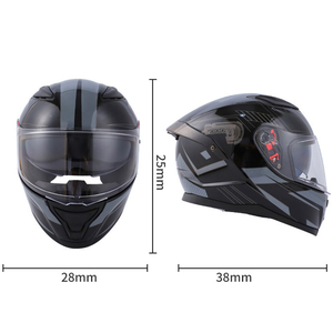 DOT承認済み卸売ヘルメット、バイク用カスコ、ストリートバイクヘルメット、耐衝撃ABS素材、大人用フルフェイスヘルメット - Product Image 2