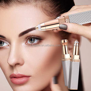 Ersatzköpfe Wiederaufladbarer Elektrischer Gesichtsrasierer 2-in-1-Augenbrauentrimmer Gesichtshaarentferner für Damen für Lippen, Kinn, Arme - Product Image 2