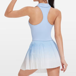 Ropa de tenis de talla grande para mujer, conjuntos deportivos, Polo, sujetador a prueba de golpes y faldas <span class=keywords><strong>2</strong></span> en 1 con pantalones cortos, trajes de Fitness de dos piezas, ropa - Product Image 4