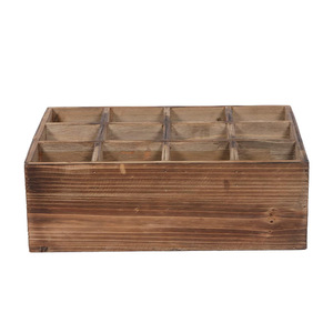Wooden Square Bottle Storage Box Divided Organizer For <b>Wine</b> Beer Party Use Durable Bar Service <b>Container</b> - Product Image 5