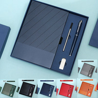Ensemble cadeau personnalisé de luxe promotionnel Orange A5 cahier à feuilles mobiles stylo bouteille d'eau-Journal personnalisé affaires ensemble d'entreprise