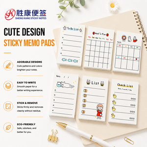 Custom Die Cut Sticky Memo Pads Cute Mini Self Adhesive To‑Do List Note Pads Daily Planner <b>Notepads</b> for School Office Stationery - Product Image 1