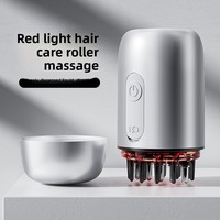 Applicateur de médicaments pour le cuir chevelu, rouleau de massage électrique à lumière rouge, peigne de massage des méridiens, EMS, solution de croissance des cheveux au Minoxidil, appareil automatique