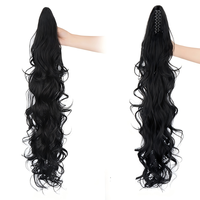 Nouvelle perruque pour femme de style européen et américain, queue de cheval bouclée naturelle, extension de queue de cheval tressée à pince, ondulée et haute