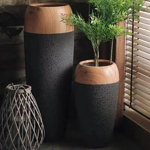 Nuovo Vaso da Esterno in Fibra <span class=keywords><strong>di</strong></span> Vetro/<span class=keywords><strong>Legno</strong></span>, Fioriera Rivestita in Resina Epossidica, Durevole ed Ecologico, Stile Americano <span class=keywords><strong>per</strong></span> Arredamento Casa e Giardino - Product Image 2