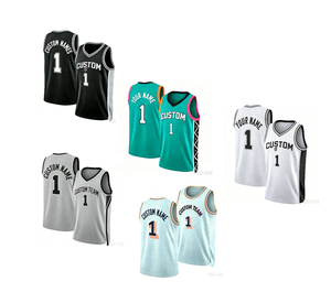 Maillot de basketball personnalisé respirant grande taille avec impression par transfert thermique, nom brodé et numéro cousu - Product Image 1