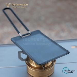 Plaque de cuisson rectangulaire en aluminium antiadhésive portable avec poignée pour la cuisson en camping - Product Image 2