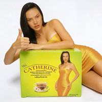 TRA Catherine's Infusion de Plantes, Thé Amincissant au Chrysanthème, Sachets Décaféinés pour Femmes, Emballage Boîte