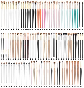 URKUNET - Pinceaux de Maquillage Fins Angulés pour Teinture, Logo Personnalisé Marque Privée, Pinceau Plat pour Sourcils, Eyeliner, Anti-cernes et Teinture de Sourcils - Product Image 2