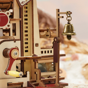 <span class=keywords><strong>Robotime</strong></span> <span class=keywords><strong>Rokr</strong></span> juguetes de ensamblaje hechos a mano LGA02 Chocolate Factory Marble Run 3D DIY rompecabezas de madera para adultos - Product Image 4