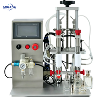 Machine de remplissage semi-automatique de bureau à 2 buses pour flacons de parfum, remplisseuse pneumatique à vide pour liquides cosmétiques et parfums, modèle très vendu