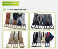 Fabricant de ceintures de golf personnalisées avec logo de marque, ceintures de golf tissées hautement élastiques, ceintures de sport tressées extensibles