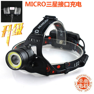 T6 <b>Sensor</b> Headlamp Rechargeable LED 2400mAh White <b>Light</b> Outdoor Fishing Headband Super Bright Flashlight - Product Image 5