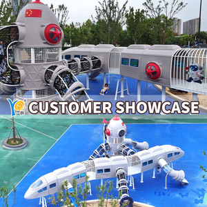 Équipements de jeux d'extérieur pour enfants |   Toboggan sur le thème de l'espace de la série Alpha Planet |   pour la maternelle |   Certification ASTM/CE, conception gratuite - Product Image 4