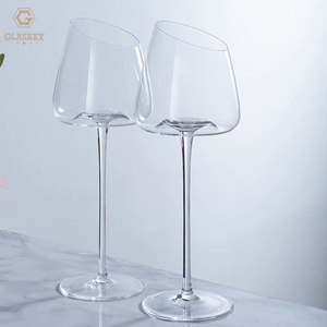 Ensemble de verres à vin en cristal incliné de 350ml verrerie élégante bouche coupée à la main <span class=keywords><strong>verre</strong></span> à vin rouge <span class=keywords><strong>verre</strong></span> clair - Product Image 2