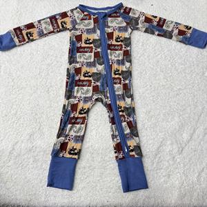 Whatnot hazır gemi rahat bambu viskon bebek pijama yumuşak rastgele boyutu baskı ile fermuar toptan usta/kör kutu - Product Image 5