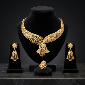 Collar tradicional Chapado en oro de cobre y latón Chapado en Oro, regalo de boda para ocasión especial religiosa ortodoxa para mujer - Product Image 1