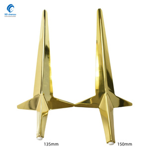 थोक क्रोम 300 मिमी + 150 मिमी आधुनिक डेस्क स्टील धातु रसोई कैबिनेट पैर - Product Image 6