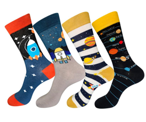 Low MOQ All-Over Printed Men's Crew <strong>Socks</strong> <strong>Custom</strong> Logo Multi-Style Casual Sustainable Autumn Characters Body <strong>Bottom</strong> Cuff - Product Image 3