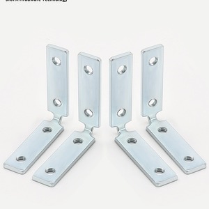 Connecteur d'angle Jiufa 90 degrés en fer, acier laminé à froid épaissi, pièces de fixation pour meubles et armoires - Product Image 3