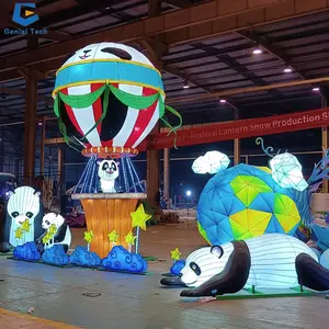 GTCC130户外灯笼展览丝绸动物灯笼生动的节日熊猫花园灯笼