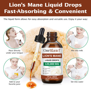 Organic Lion's Mane Mushroom <strong>Extract</strong> Drops Herbal Plant Supplement for Brain Energy Memory Improvement Rich Vitamin Active - Product Image 6
