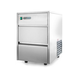 Macchina per il ghiaccio commerciale in acciaio inox da 24 pollici con refrigeratore d'acqua integrato per uso in cucina - Product Image 1