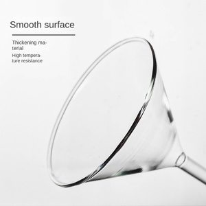 Equipo de laboratorio de <span class=keywords><strong>química</strong></span> de escuela secundaria 60/75/90/100mm embudo de vidrio grueso boca de cuello corto suministros de laboratorio OEM - Product Image 4