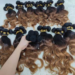 Promoción: $5.45 Paquetes de Extensiones de Cabello Humano 100% Remy 9A de 16 Pulgadas con Ondas Suaves, Color Negro y 1BT30, Envío Rápido, Venta al por Mayor - Product Image 3