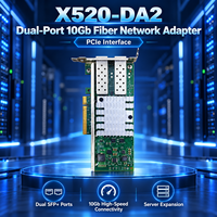 Untuk X520-DA2 Dual Port 10G Fiber NIC Dengan Adaptor Jaringan Ethernet PCIe Chip Intel 82599ES