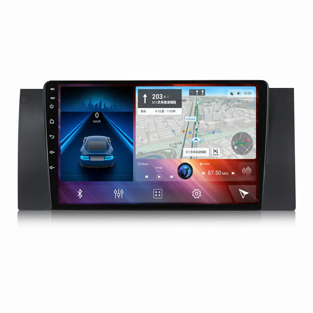 Mekede 안드로이드 자동 무선 carplay 자동차 자동 라디오 BMW X5 E39 E53 오디오 라디오 자동차 멀티미디어 시스템 4G LTE 와이파이 BT IPS