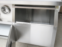 Distributeur de tasses en acier inoxydable de 1.5m pour café/lait/thé/fruits/boissons Table d'opération pour presse-agrumes Bar Machine