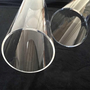 Tuyau d'eau en <span class=keywords><strong>verre</strong></span> borosilicate <span class=keywords><strong>fondu</strong></span> transparent de grand diamètre résistant à la chaleur, personnalisé et coloré, prix au kg en Chine - Product Image 5
