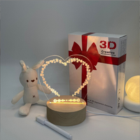 Lampe de bureau LED en bois massif avec tableau d'affichage lumineux USB, veilleuse de chambre pour enfants, lumière blanc chaud, interrupteur central